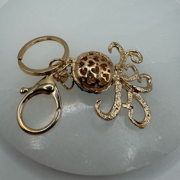 2/$20 Sparkly Whimsical Blue Octopus Keychain - Picture 8 of 8
